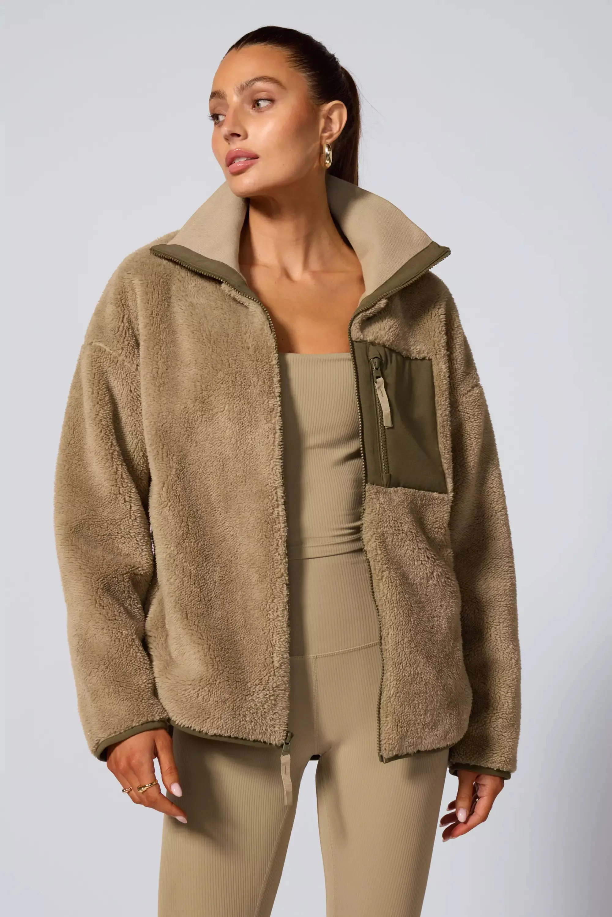 Sherpa Jacket - Silver Sage