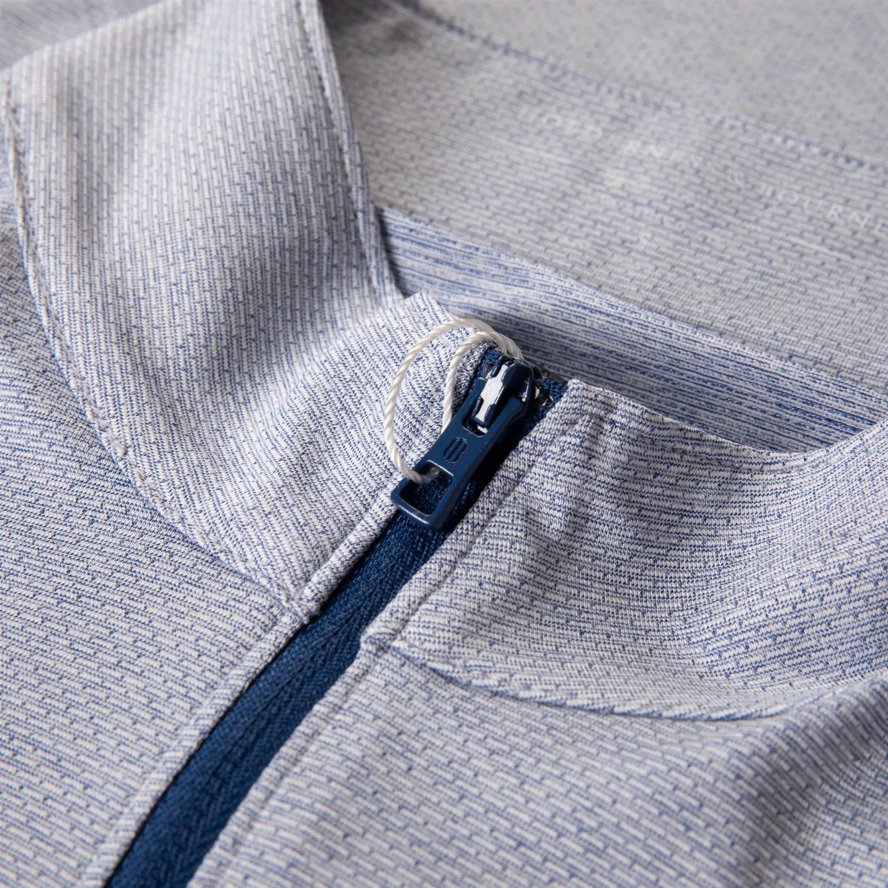 The Bell Quarter Zip Mid Layer Heathered Oxford - SS24