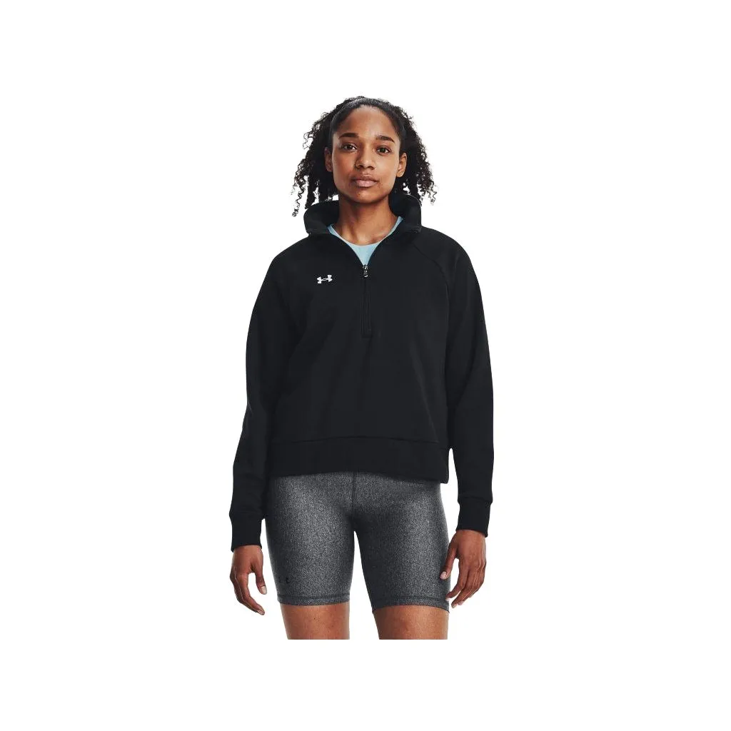 Under Armour Womens Rival Fleece ½ Zip Sweatshirt Black/White