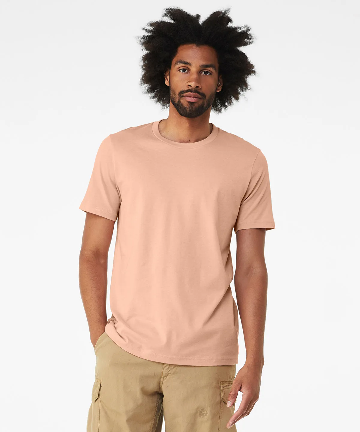 Unisex heather CVC short sleeve t-shirt | Heather Peach