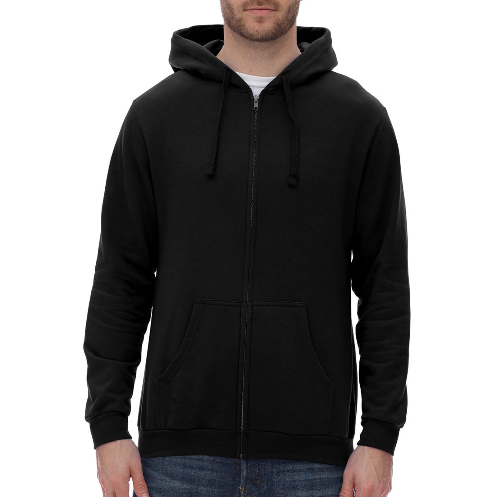 Unisex Zipper Fleece Hood