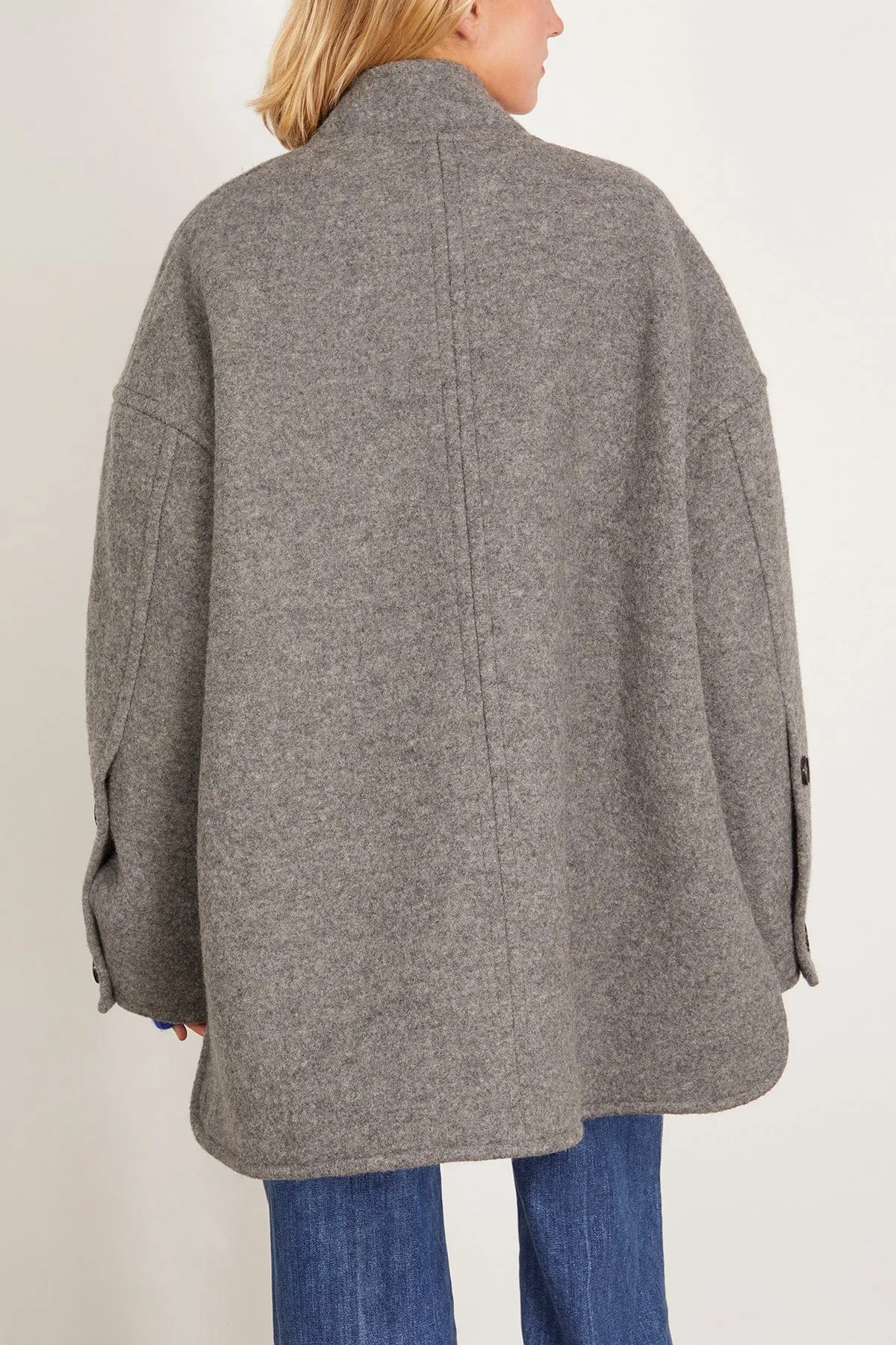 Vashti Poncho in Cozy Grey