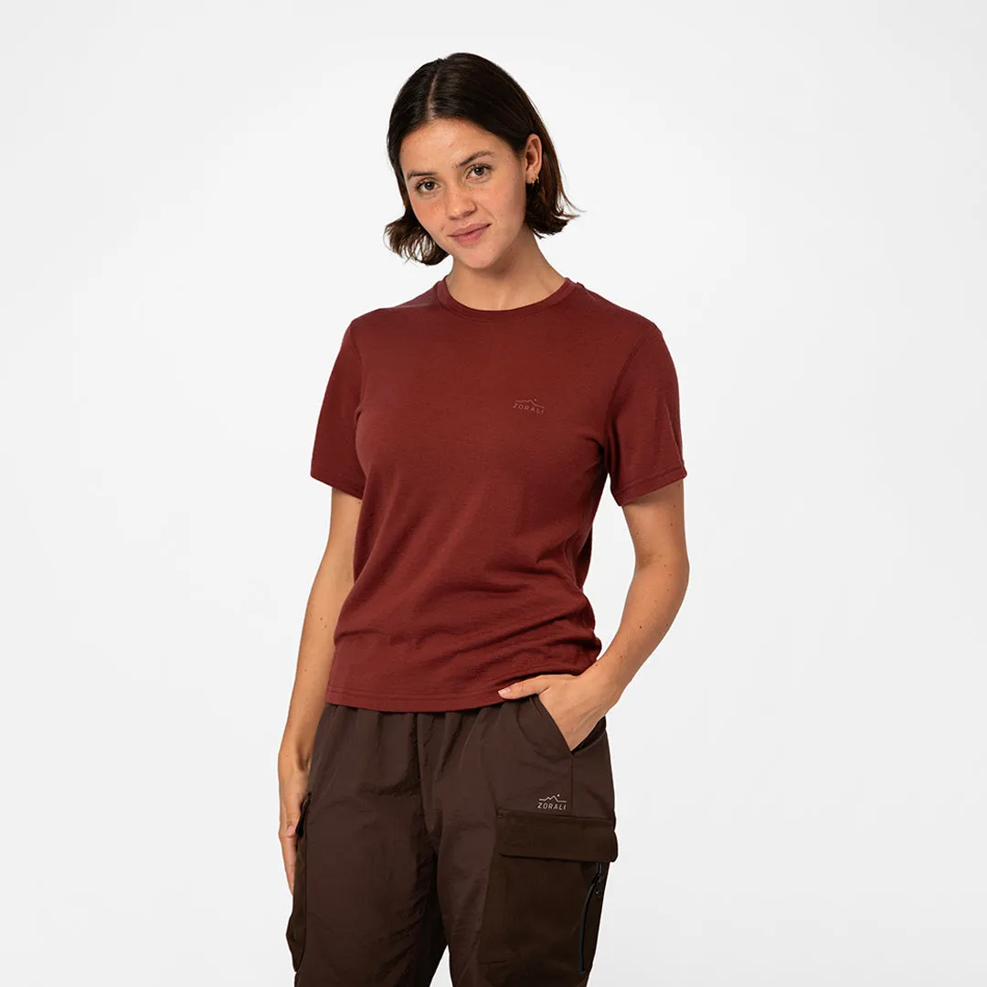 Womens Merino T-Shirt Russet